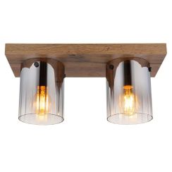 Globo Lighting Underwood lampada da soffitto 2x40 W legno-marrone 15915-2