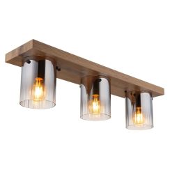 Globo Lighting Underwood lampada da soffitto 3x40 W legno-marrone 15915-3