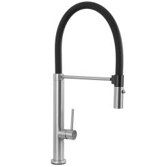 Rea Viera rubinetto da cucina verticale acciaio inossidabile-nero REA-B4850