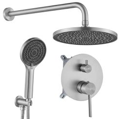 Rea Foster set doccia da incasso con soffione acciaio REAP6440