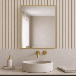Baltica Design Aluma specchio 50x60 cm rettangolare oro 5904107933467