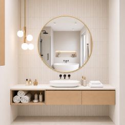 Baltica Design Aluma specchio 100x100 cm rotonda oro 5904107933405