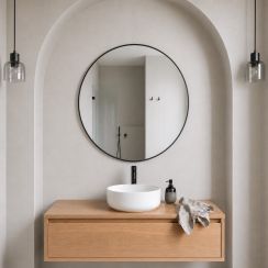 Baltica Design Aluma specchio 80x80 cm rotonda nero 5904107933351