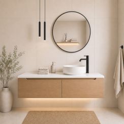 Baltica Design Aluma specchio 50x50 cm rotonda nero 5904107933290
