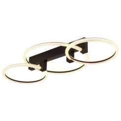 Globo Lighting Fletcher lampada da soffitto 3x40 W nero-trasparente 48050D2S