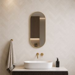 Baltica Design Aluma specchio 45x90 cm ovale oro 5904107933603
