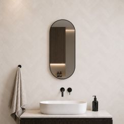 Baltica Design Aluma specchio 50x100 cm ovale nero 5904107933610