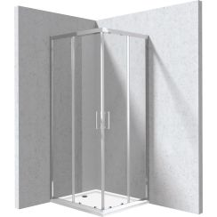 Deante Funkia Evo box doccia con piatto doccia 90x80 cm rettangolare cromo lucida/vetro trasparente KYCP0089P