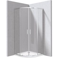 Deante Funkia Evo box doccia con piatto doccia 80x80 cm semicircolare cromo lucida/vetro trasparente KYPP0088P