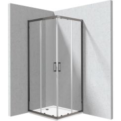 Deante Funkia Evo box doccia con piatto doccia 90x80 cm rettangolare grafite opaca/vetro trasparente KYCPD089P