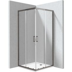 Deante Funkia Evo box doccia con piatto doccia 90x90 cm quadrato grafite opaca/vetro trasparente KYCPD099P