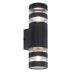Globo Lighting Hayes lampada a parete 2x10 W nero-trasparente 78260S