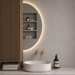Baltica Design Aluma specchio 60x120 cm con illuminazione oro 5904107934570