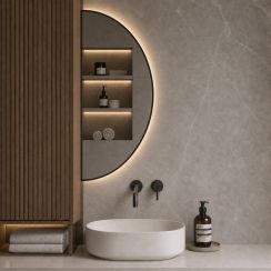 Baltica Design Aluma specchio 60x120 cm con illuminazione nero 5904107934549