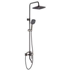 Rea Argus set doccia a parete con soffione grafite REA-P6535