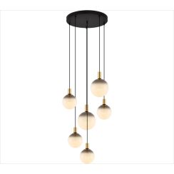 Zuma Line Nua lampada sospesa 6x25 W nero-oro DU31774/6L