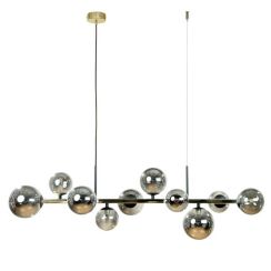 Zuma Line Serenity lampada sospesa x8 W nero-oro 1213