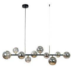 Zuma Line Serenity lampada sospesa x8 W nero-oro 1214