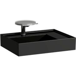 Laufen Kartell lavabo 60x46 cm rettangolare a parete nero lucida H8103340201111