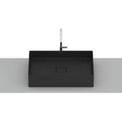 Roca Terra lavabo 51x36 cm rettangolare da appoggio nero opaca A32787Z080