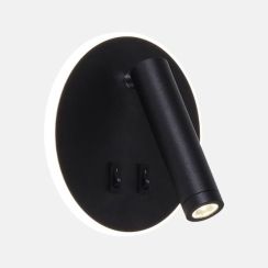 Zuma Line Circa lampada da parete 1x5.5 W nero W4107-BK