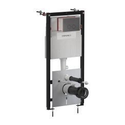 Omnires Flush Set modulo di installazione con placca di comando per vaso sospeso STFWC1R45RAT