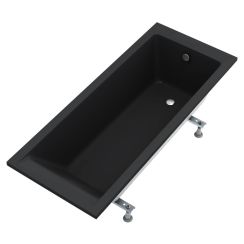 Schedline Milos Black Mat vasca da bagno rettangolare 160x75 cm nero 3WSP.M1P-16075/C/MG