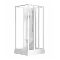 Ravak Supernova box doccia con piatto doccia 80x80 cm quadrato bianco lucida/vetro trasparente 83644112Z1