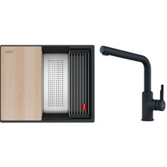 Set lavello in granito Franke Kanon 125.0749.661, rubinetto da cucina Franke Urban 115.0627.523