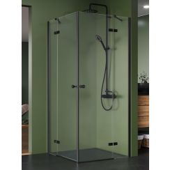 New Trendy Kalibra Black box doccia 120x110 cm rettangolare nero opaca/vetro trasparente K-5109