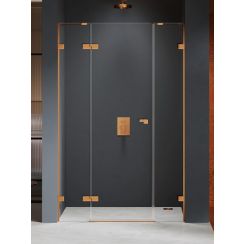 New Trendy Eventa Copper Brushed porta doccia 150 cm a battente rame spazzolata/vetro trasparente EXK-8004