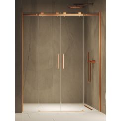 New Trendy Softi Copper Brushed porta doccia 150 cm scorrevole rame spazzolata/vetro trasparente EXK-8824