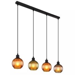 Globo Lighting Zumba lampada sospesa 4x25 W nero-multicolore 15638-4