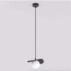 Emibig Flora lampada sospesa 1x8 W nero-opale 1758/1