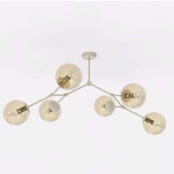 Emibig Space lampada da soffitto 6x10 W beige 1702/6