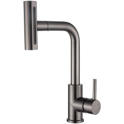 Laveo Rotaro rubinetto da cucina verticale grafite/grigio BLR_969D
