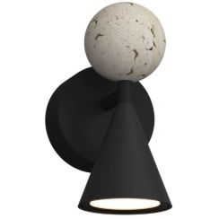 MaxLight Bingo lampada da parete 1x8 W nero W0445