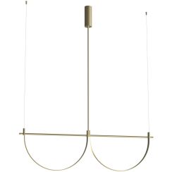 MaxLight Victoria lampada sospesa 2x40 W oro P0689