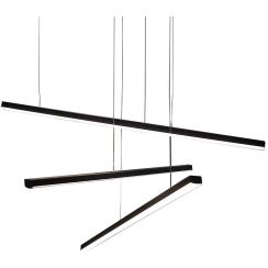 MaxLight Trio lampada sospesa 3x12 W nero P0311