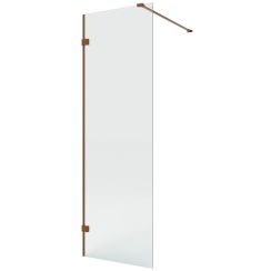 New Trendy Eventa Copper Brushed parete doccia walk-in 70 cm rame spazzolata/vetro trasparente EXK-8157