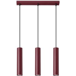 Sollux Lighting Lagos lampada sospesa 3x10 W borgogna SL.2082