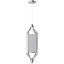 Open Design Zundo Satin Nikiel 20 lampada sospesa 1x15 W bianco-nichel OR85853