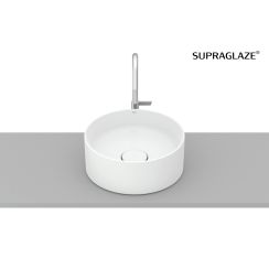Roca Terra lavabo 30x30 cm rotonda da appoggio bianco lucida A32787US00