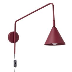 Sollux Lighting Nox lampada da parete 1x10 W borgogna SL.2289