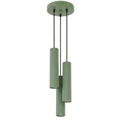 Sollux Lighting Karbon lampada sospesa 3x10 W verde SL.2339