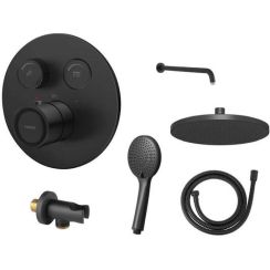 Set rubinetto per vasca e doccia Ferro BFBOXBL, soffione doccia Ferro Nostris DSN99BL, RN350BL, PKN14BL, S99BL, W33