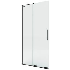 New Trendy Smart Black parete doccia walk-in 100 cm nero opaca/vetro trasparente EXK-4191-WL