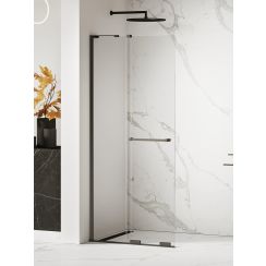 New Trendy Smart Black parete doccia walk-in 120 cm nero opaca/vetro trasparente EXK-6678-WL