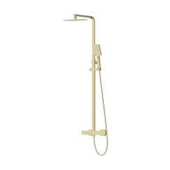Cersanit Larga set doccia a parete con termostato con soffione oro S951-789