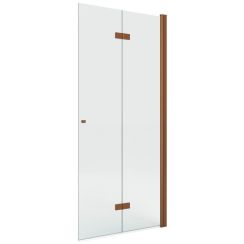 New Trendy New Soleo Copper Brushed parete doccia walk-in 100 cm rame spazzolata/vetro trasparente K-5786